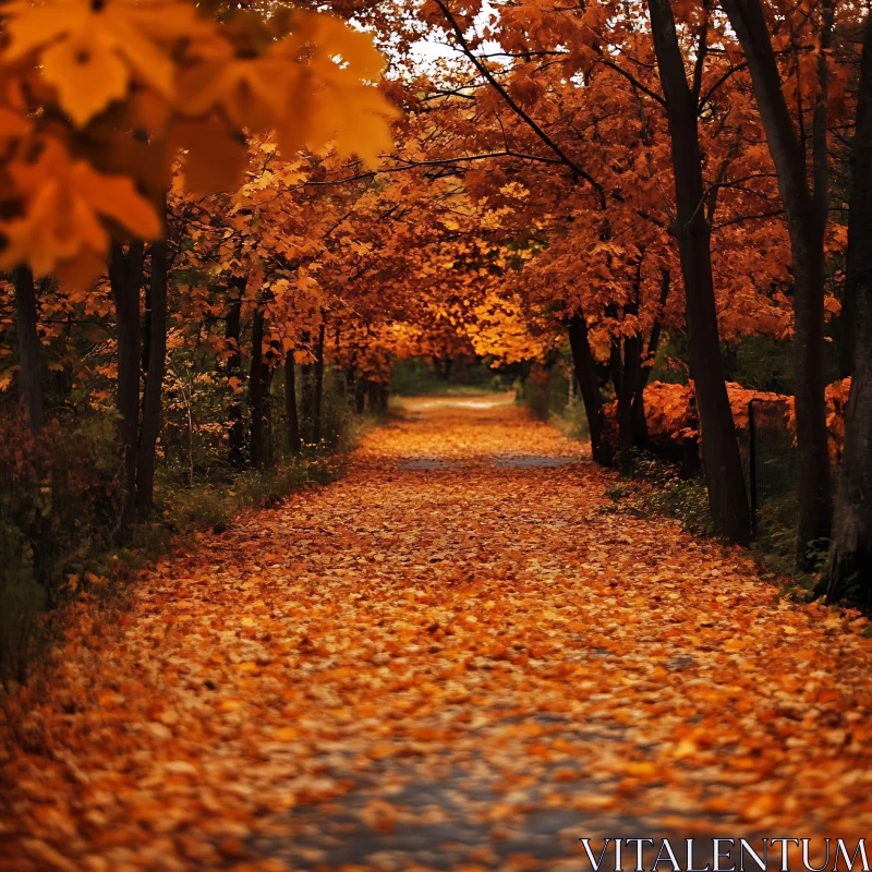 Fall Foliage Forest Path