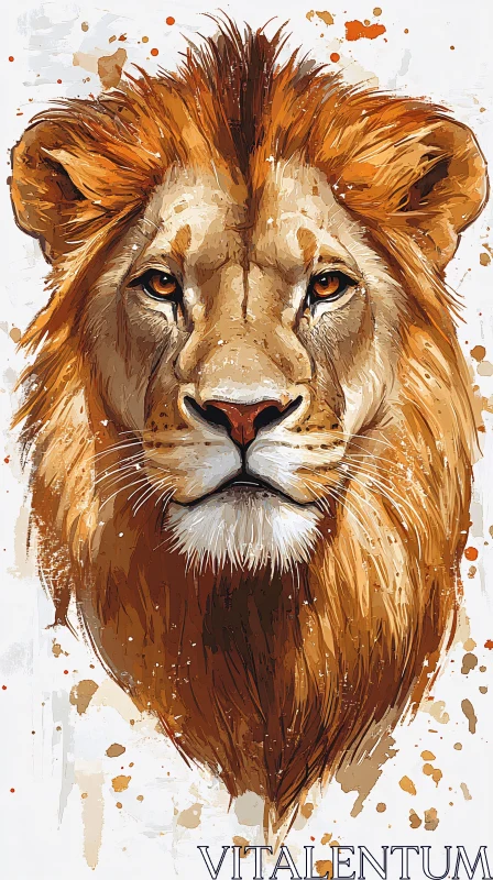 Regal Lion Painting