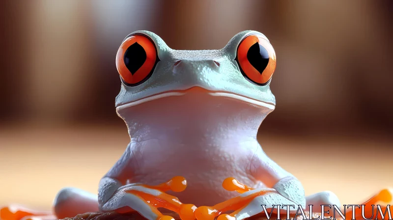 Colorful Frog with Large Eyes