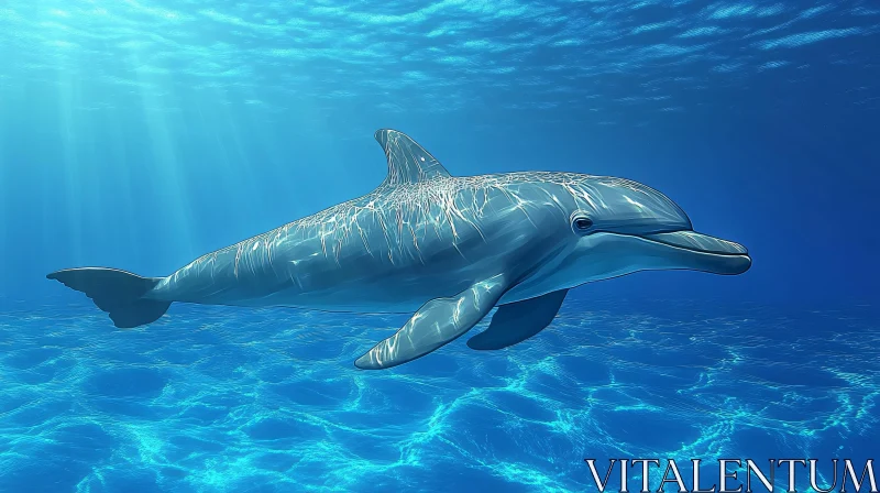 Graceful Dolphin Underwater