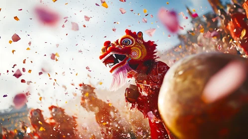 Chinese New Year Dragon Dance Spectacle
