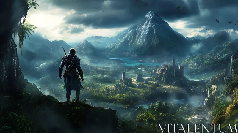 Kingdom View: Warrior and Landscape