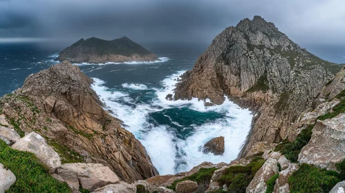 Stormy Cliffs and Oceanic Vista