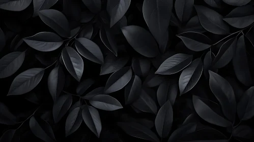 Abstract Leaf Arrangement - Shadowy Botanical Design