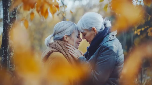 Autumnal Embrace: A Portrait of Love