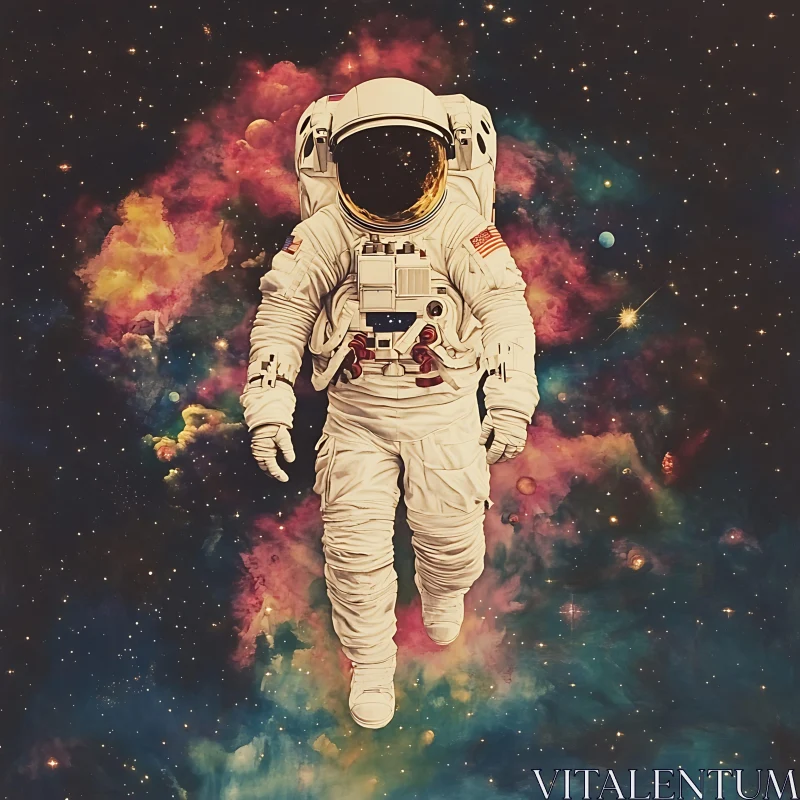 Space Exploration: Astronaut in Nebula