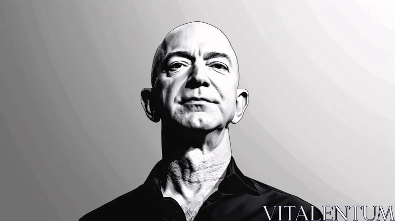 Monochrome Image of Jeff Bezos