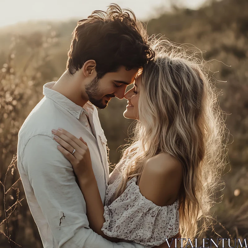 Intimate Portrait of a Couple in Love