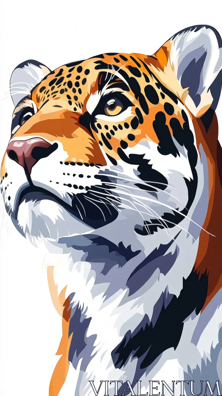 Tiger Artwork with Geometric Design