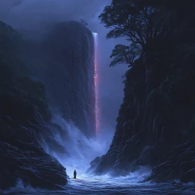 Mystical Waterfall Scene