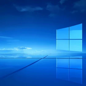 Geometric Reflections in Blue Sky