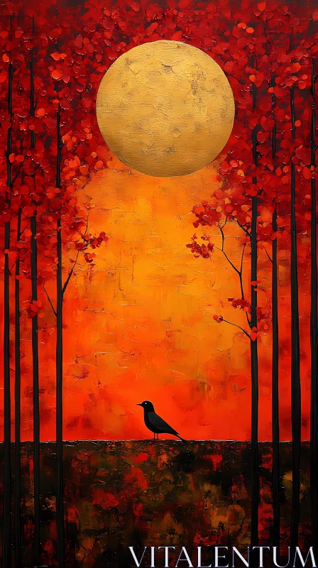 Bird in Sunset Glow