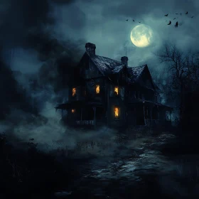 Moonlit Spooky House