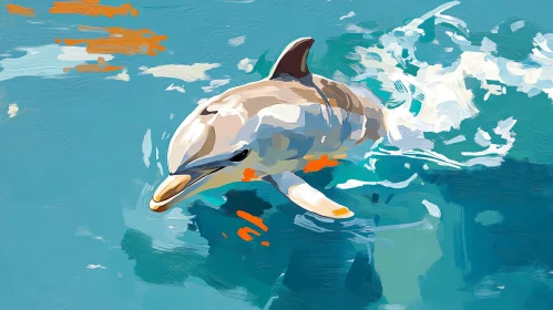 Playful Dolphin Art