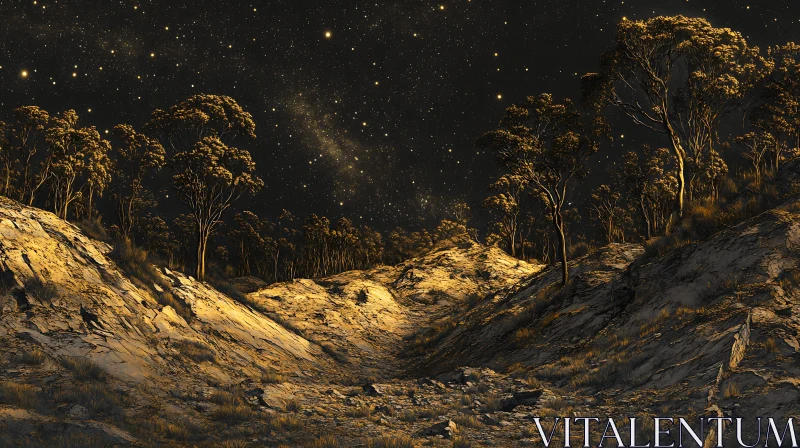 Night Sky and Forest