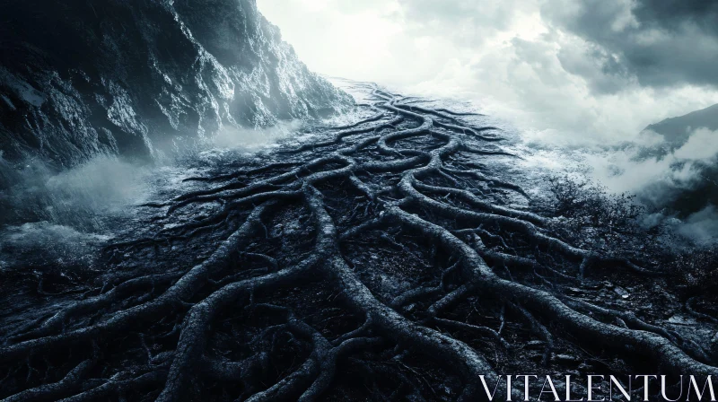 Ethereal Roots and Mountainscape