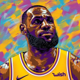 LeBron James in Bold Pop Art