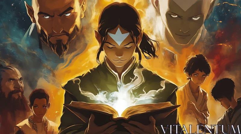 Magical Book Reading with Fantasy Characters