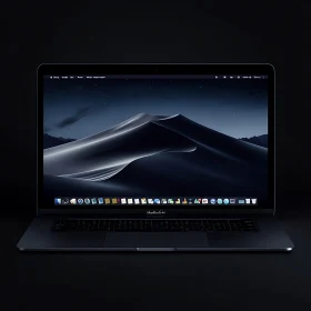 Elegant Laptop Displaying Desert Night Scene