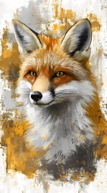 Expressive Fox Painting