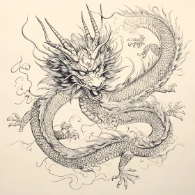 Intricate Dragon Illustration - Fantasy Art
