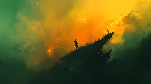 Dreamy Hilltop Walkers Art