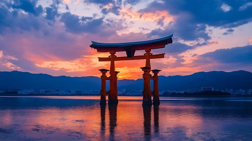 Torii Gate at Sunset