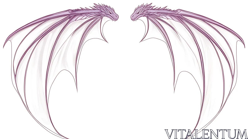 Whimsical Dragon Wings Digital Artwork