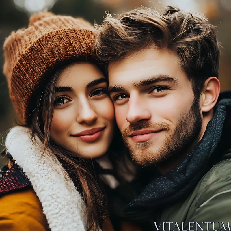 Smiling Couple Close-Up: A Moment of Love