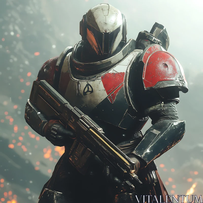Armored Soldier Ready for Combat