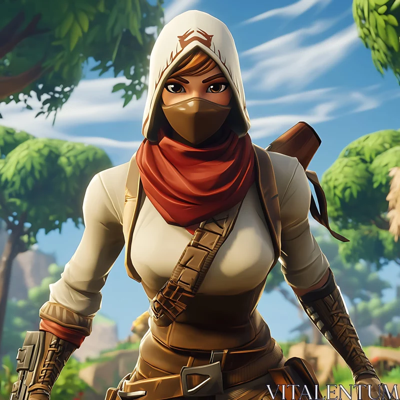 Hooded Woman in Nature