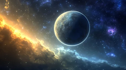 Cosmic Planet in a Nebula of Stars