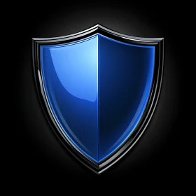 Protective Blue Shield with Metallic Border