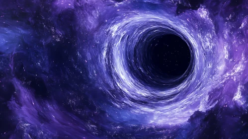 Swirling Galaxy of Purple and Blue