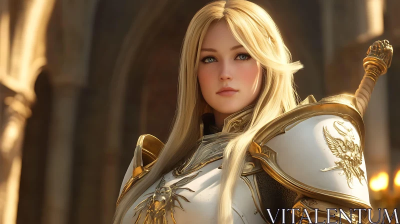 Female Warrior Portrait with Sword