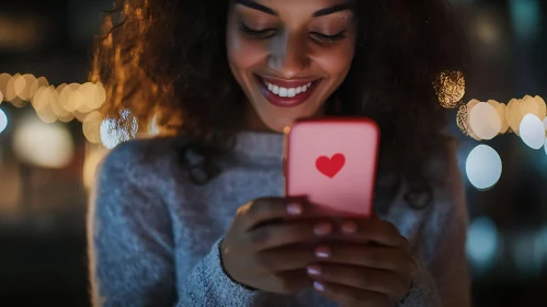 Portrait of Woman Using Smartphone