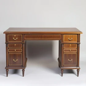 Classic Wooden Office Desk with Polished Finish