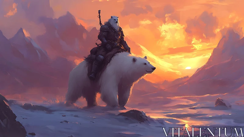Fantasy Warrior on Polar Bear
