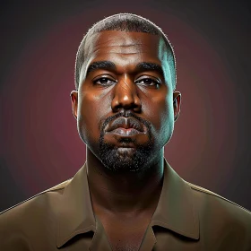 Kanye West Art Portrait