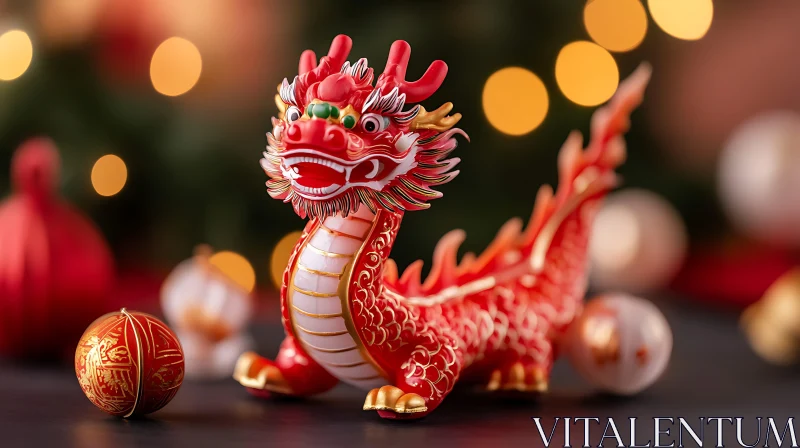 Lucky Red Dragon Ornament