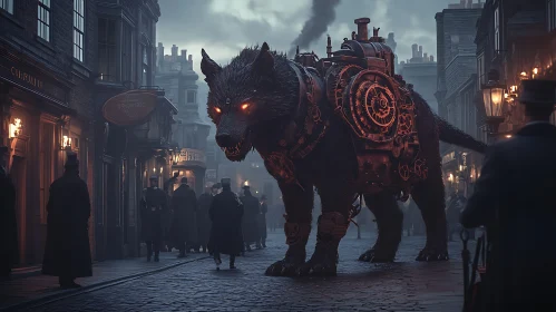 Mechanical Wolf in Old City
