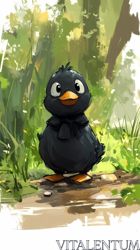 Cute Cartoon Bird Illustration
