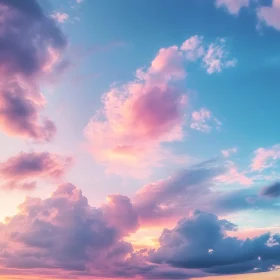 Gentle Pastel Clouds at Sunset