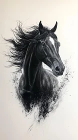 Powerful Horse Portrait in Motion