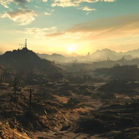 Barren Lands at Sunset