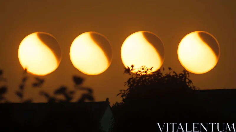 Multiple Suns Sunset