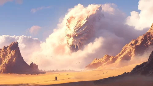 Desert Wanderer and the Sky Monster