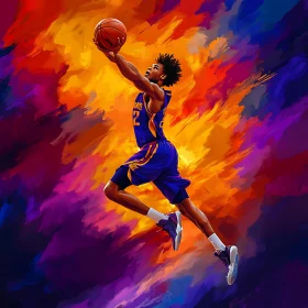 Athlete Mid-Jump