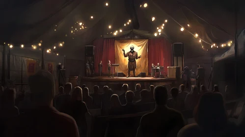Live Performance Art in a Tent Setting