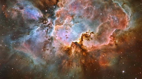 A Space Nebula With Stars